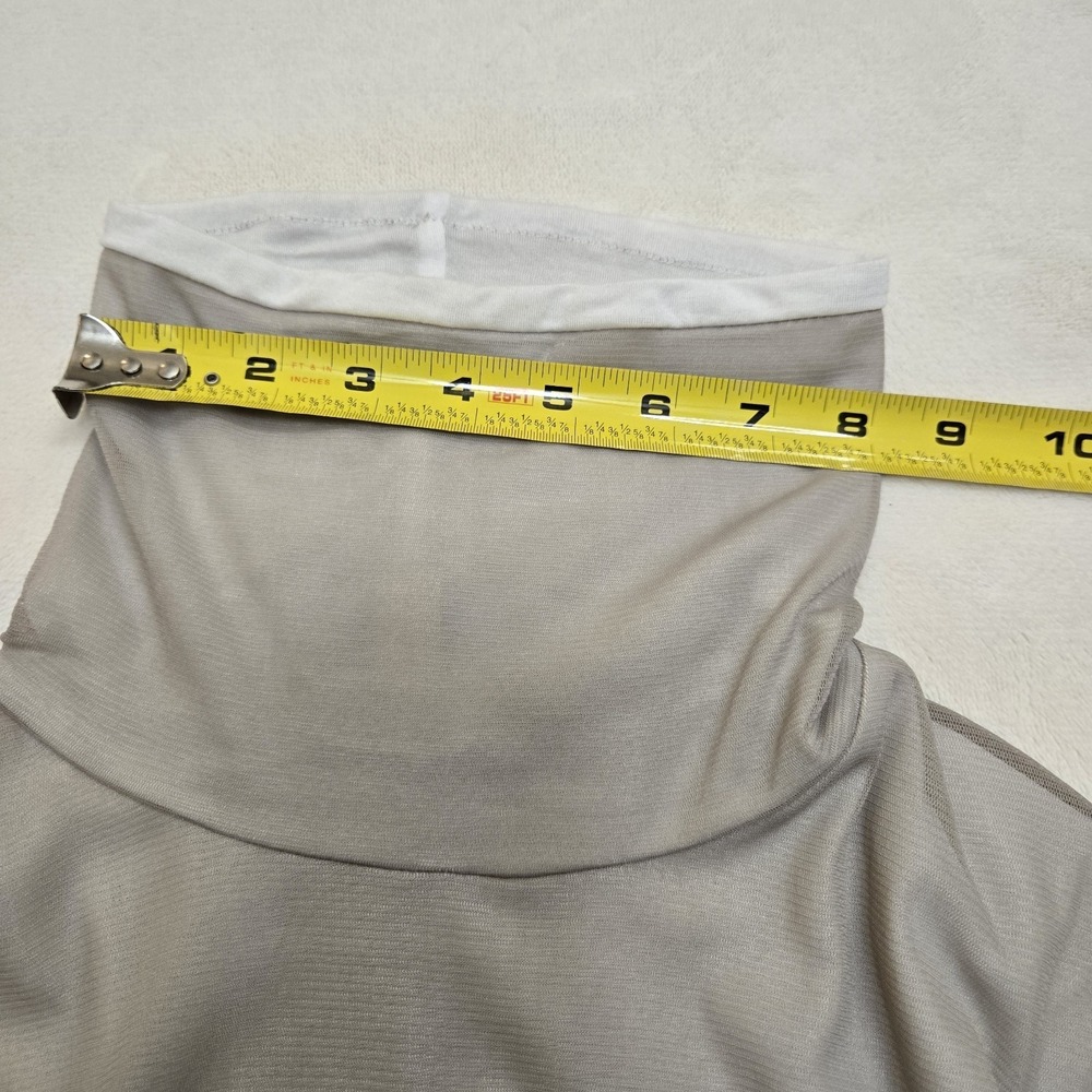 S Max Mara Turtleneck Long Sleeve Double Layer Mesh Beige Classic Casual Medium - Picture 13 of 14
